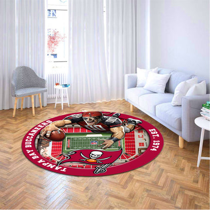 TB x NFL Luxury 3D Round Rug DatND DVT