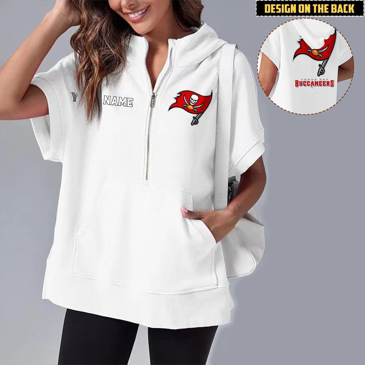 TB x NFL Short Sleeve Zip Hoodie DATND TANTD