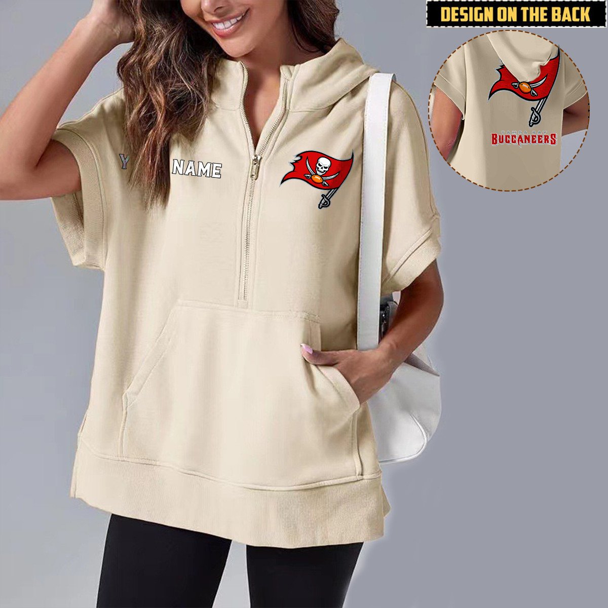 TB x NFL Short Sleeve Zip Hoodie DATND TANTD