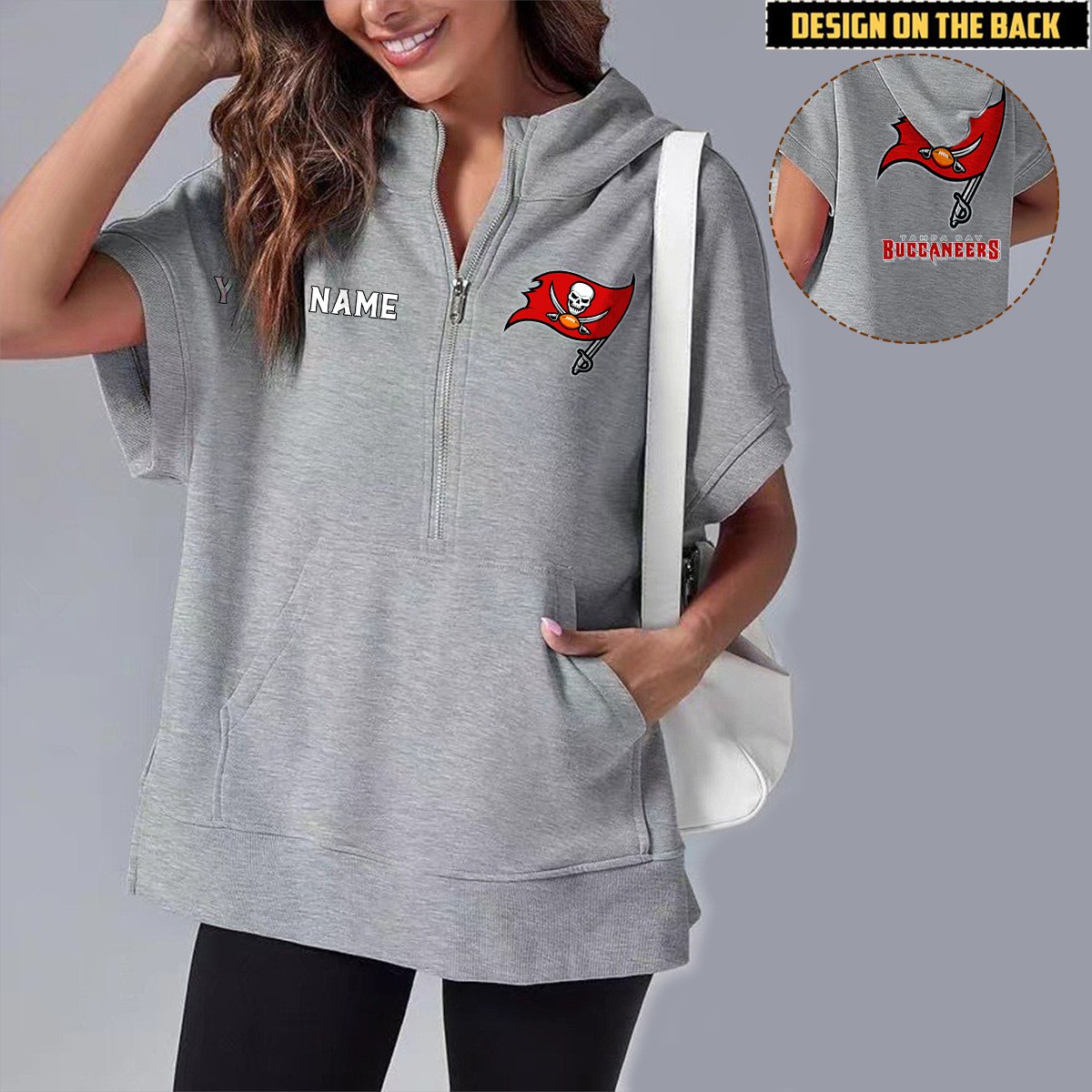 TB x NFL Short Sleeve Zip Hoodie DATND TANTD