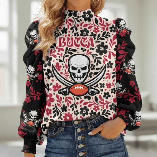 TBB NFL Women Puff Sleeve Blouse DDT NTL