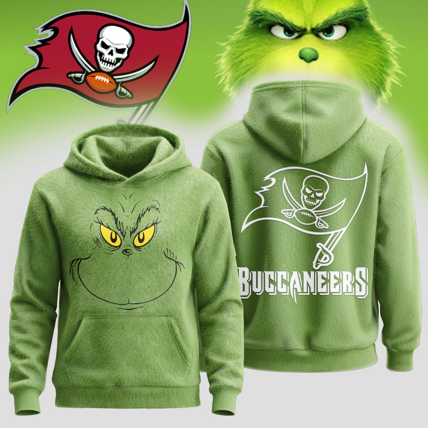TBB Premium NFL Grinch Christmas Hoodie DDT CTND