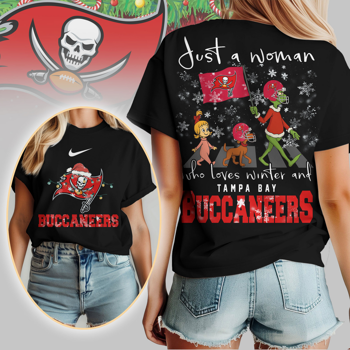 TBB Premium NFL Just A Woman Who Loves Winter 3D Shirt DDT CTND