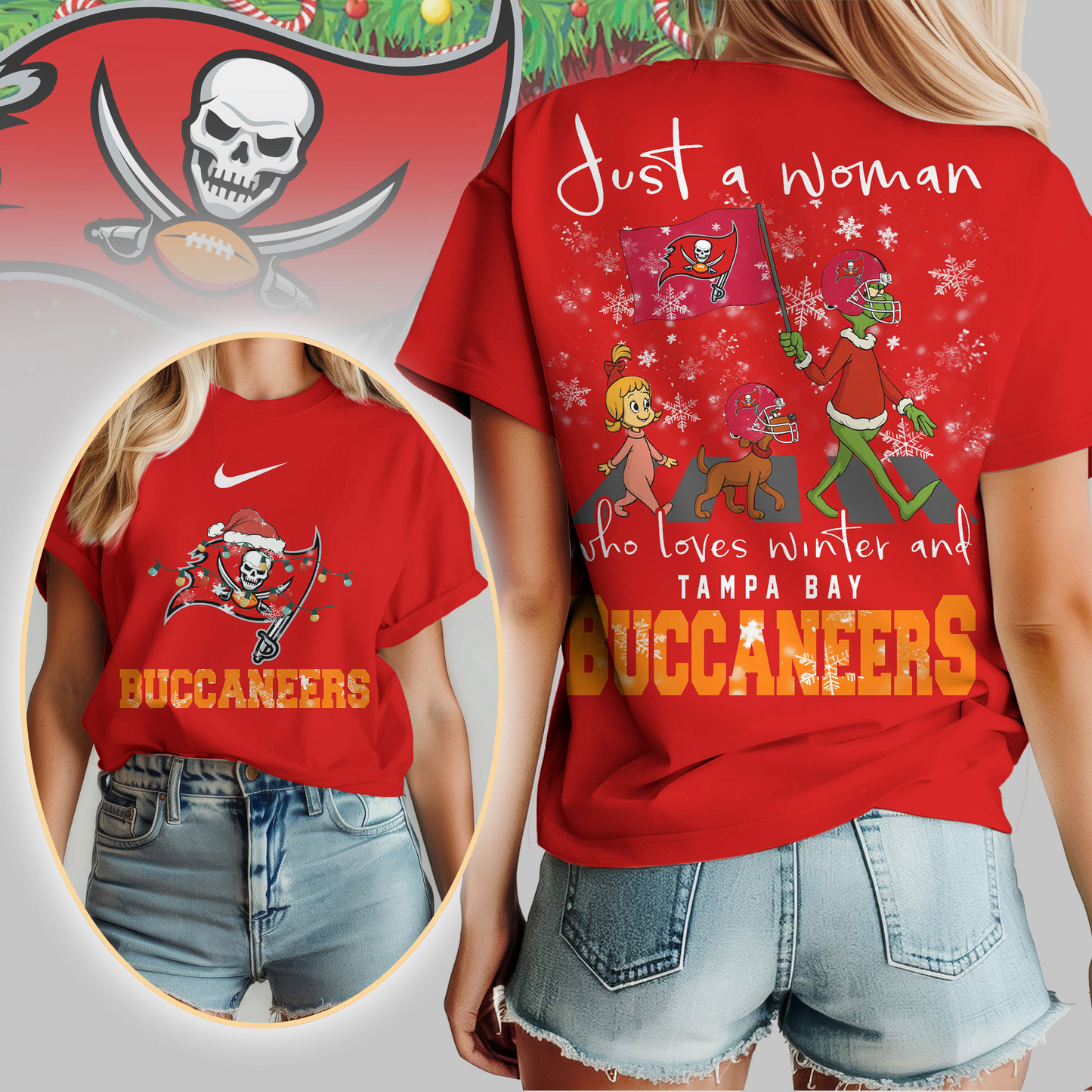 TBB Premium NFL Just A Woman Who Loves Winter 3D Shirt DDT CTND