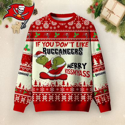 TBB Premium NFL Merry Kissmyass Ugly Sweater DDT CTND