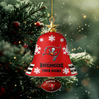 TB X NFL Christmas Bell Ornament Custom Any Name Gifts NAK THUONGNH