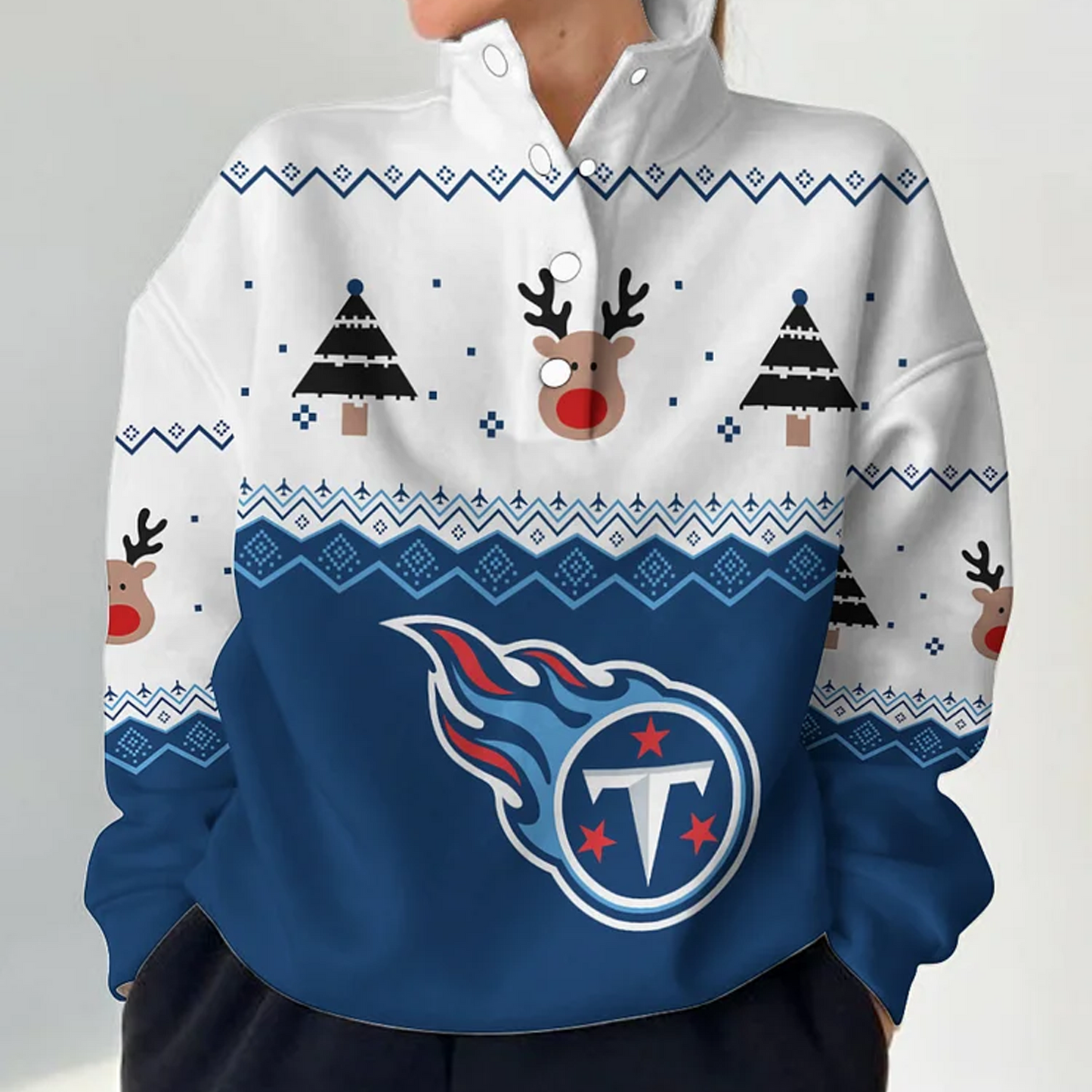 TEN X NFL Women's Outdoor Casual Stand Collar Long Sleeve Pullover DATND THUONGNH