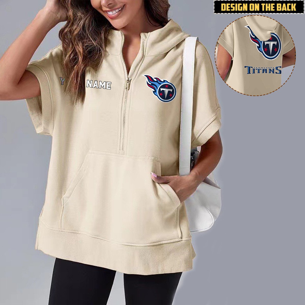 TEN x NFL Short Sleeve Zip Hoodie DATND TANTD