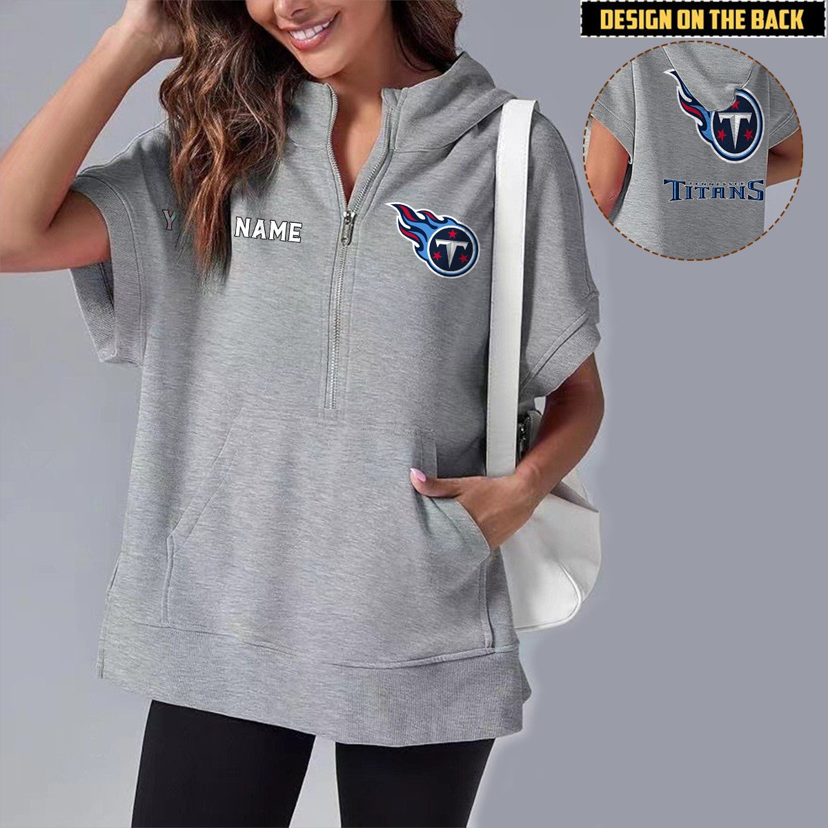 TEN x NFL Short Sleeve Zip Hoodie DATND TANTD