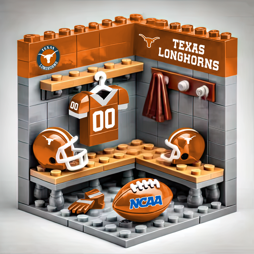 Ver.2 NCAA Teams Custom Building Blocks Creative Peripheral Gift Model Toy Mini Changing Room DDT CTND