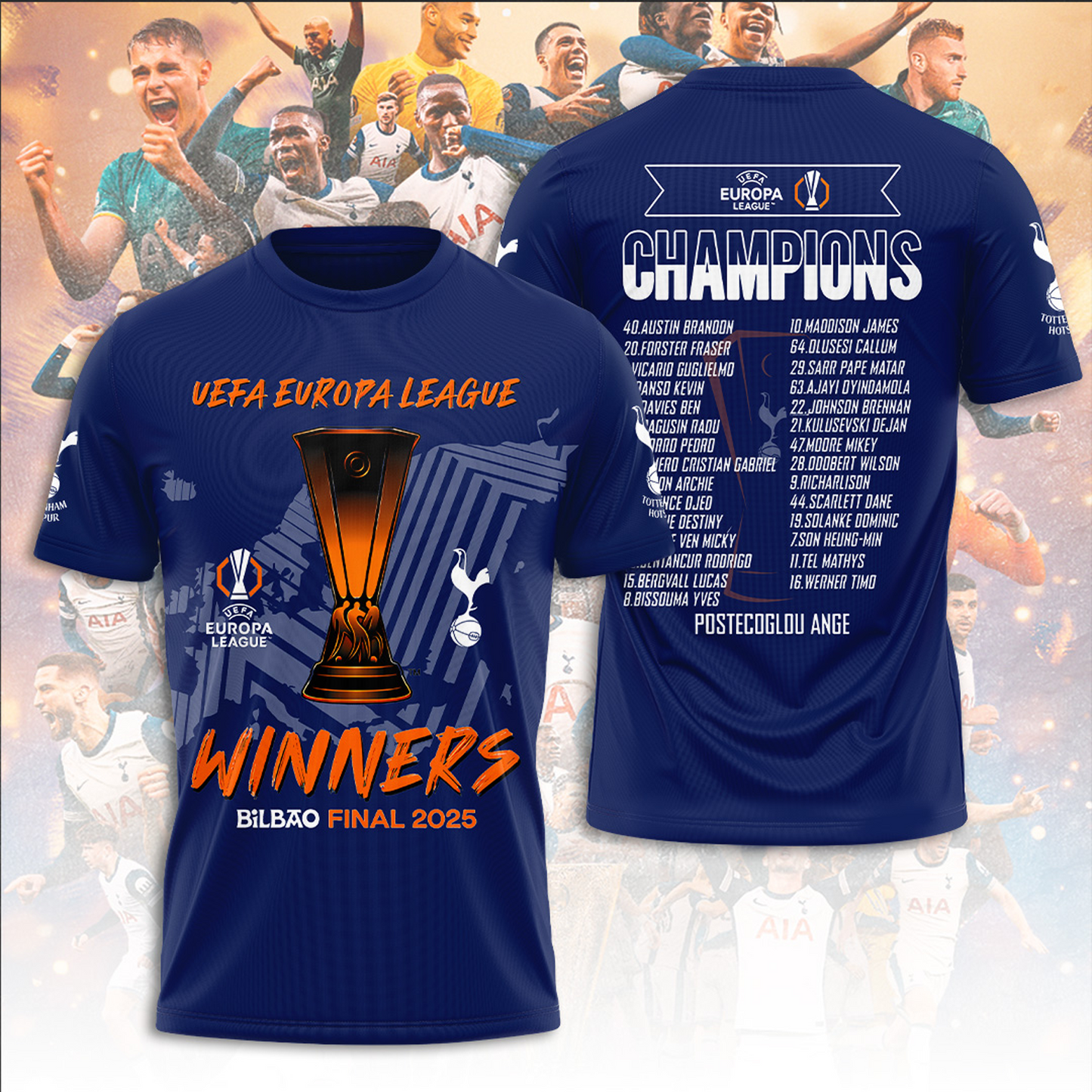 TOT Europa League 2025 Champions 3D Shirt V11 NDD