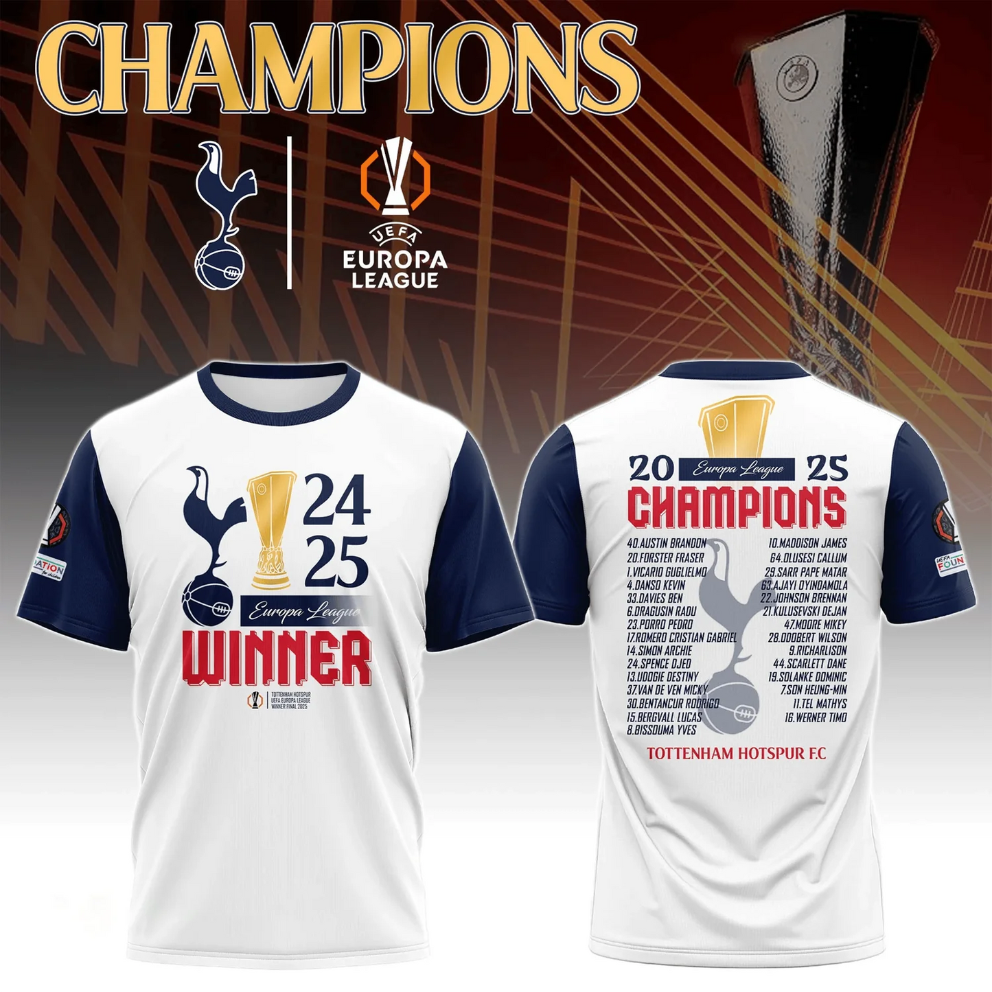 TOT UEFA Europa League Champion 2025 V23 Tumbler DDTCTND