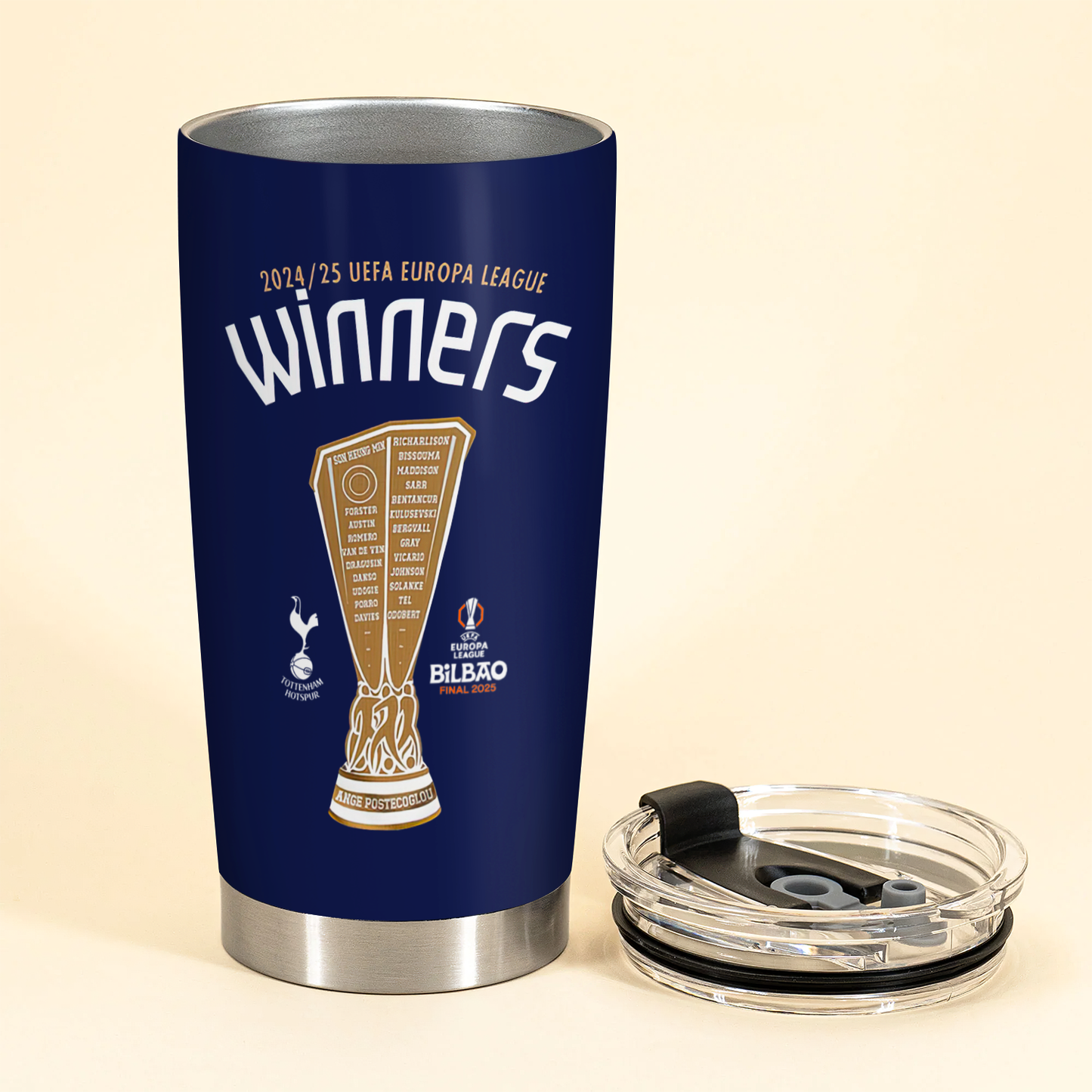 TOT UEFA Europa League Champion 2025 V24 Tumbler DDTCTND