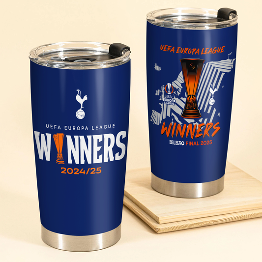 TOT UEFA Europa League Champion 2025 V9 Tumbler DDTCTND