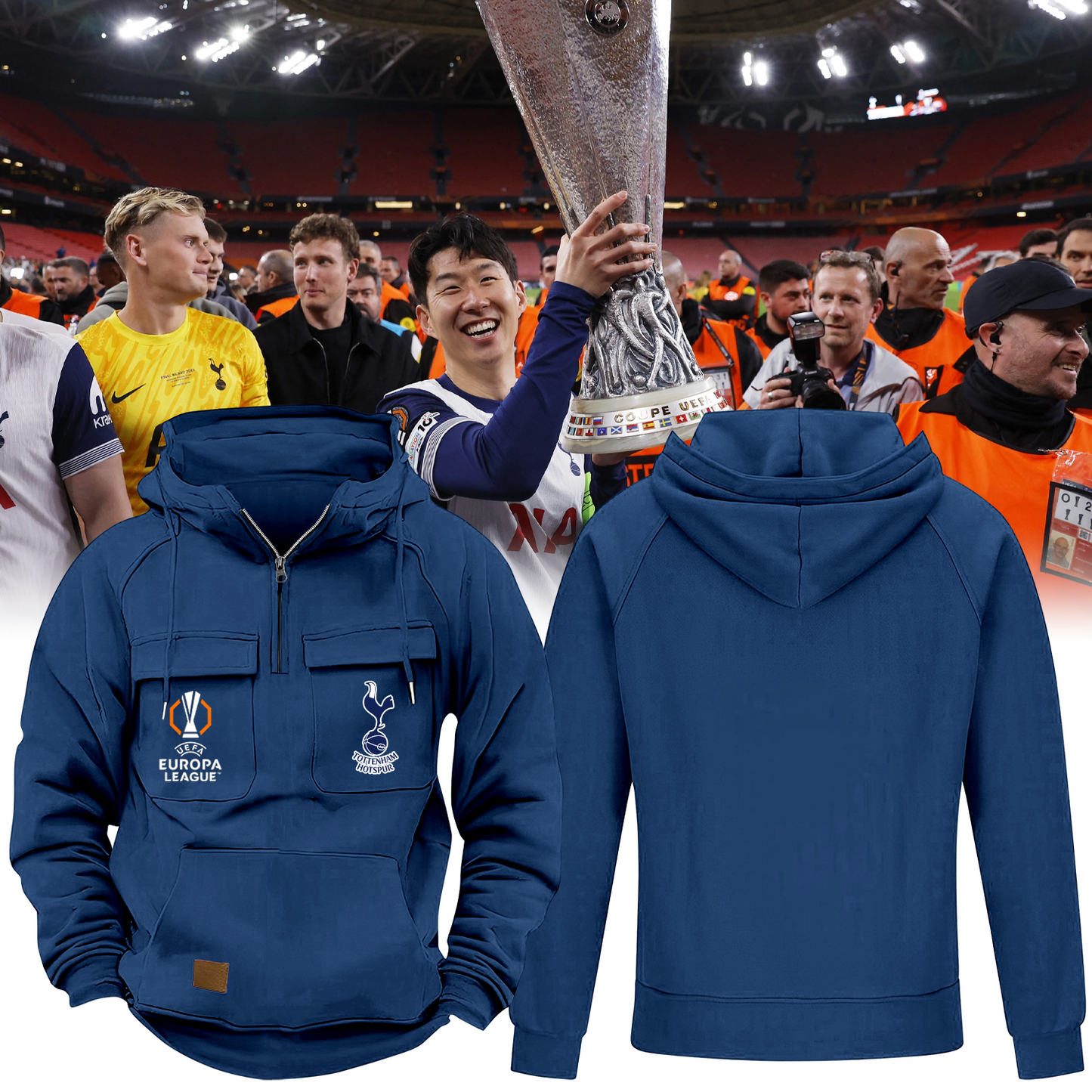 TOT CHAMPIONS UEFA EUROPA LEAGUE 2025 Quarter Zip Hoodie TM NTA V2