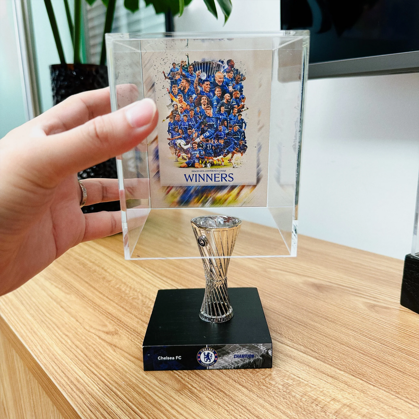 UEFA Conference League Championship Trophy Display Case NDD TANTD