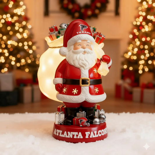 UNIQUE NFL X FAL Santa Claus LED NITE Holiday Statuary NDT NHM