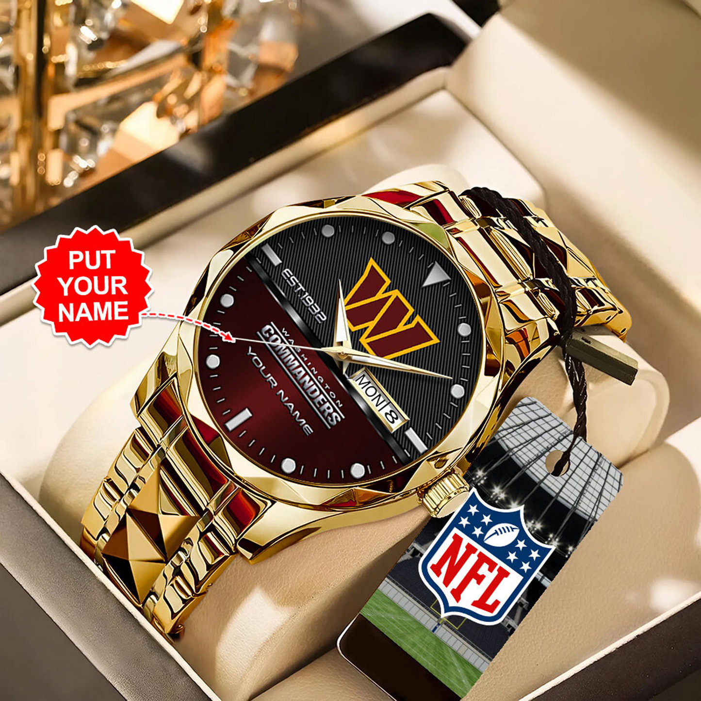 WAS x NFL Alloy Luxury Quartz Watch DATND TANTD