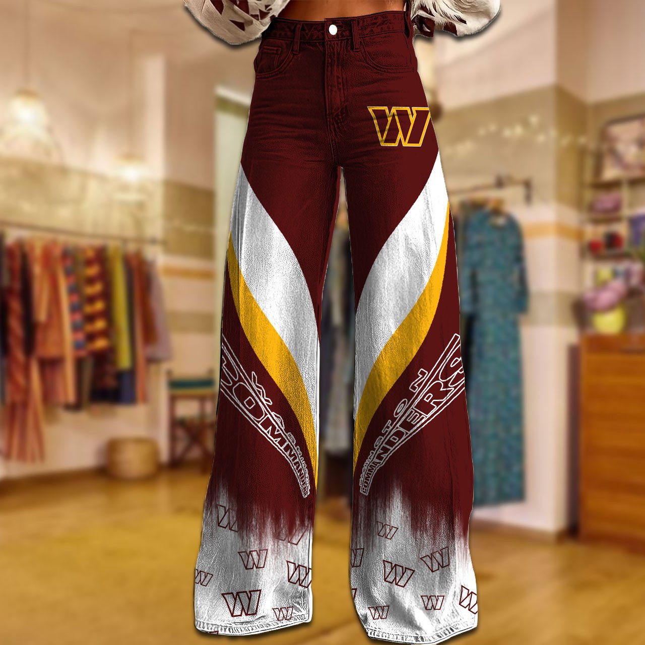 WAS x NFL Women's Casual Wide Leg Pants DATND TANTD 281025