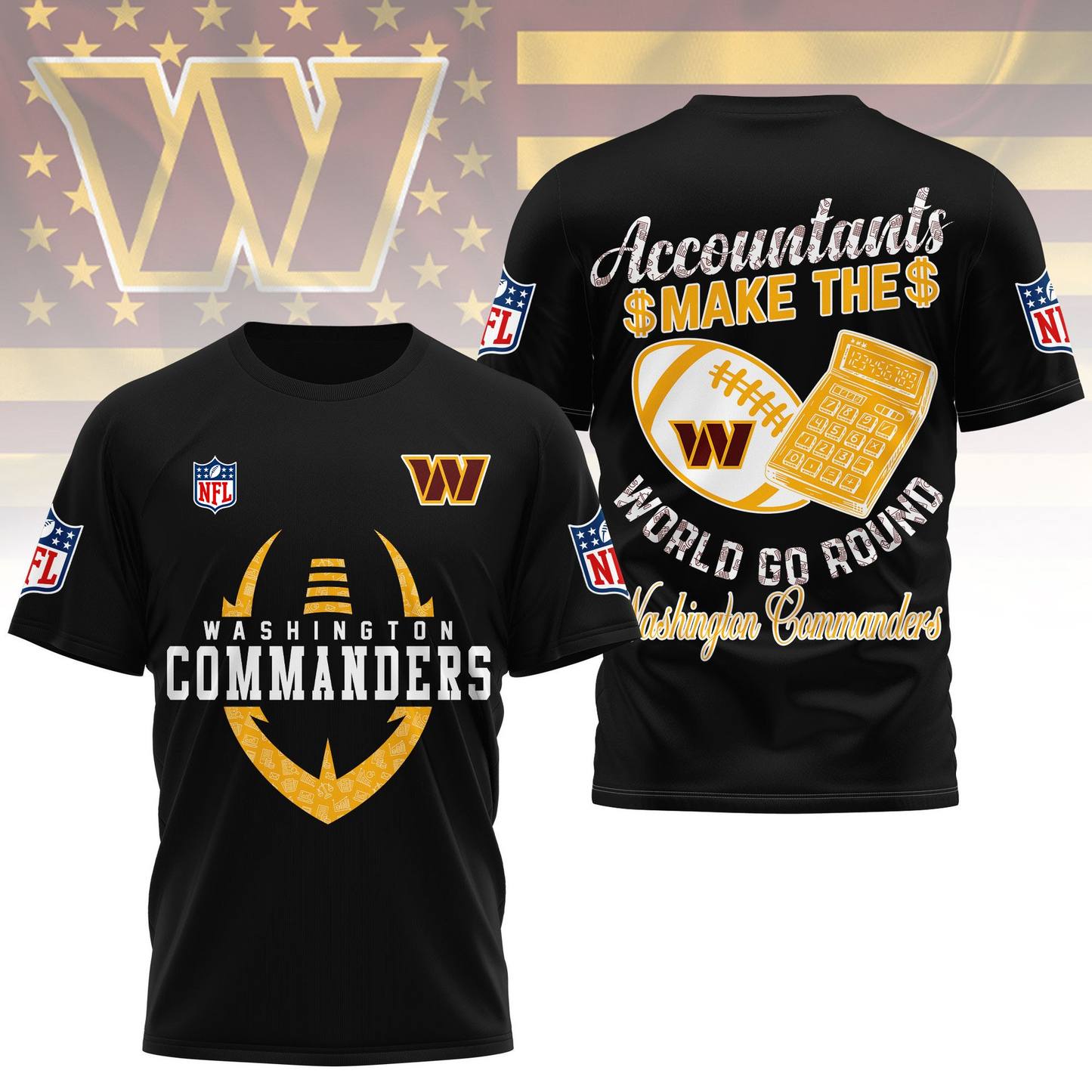 WC Premium NFL Accountant Pride Fan 3D Shirt DDT CTND