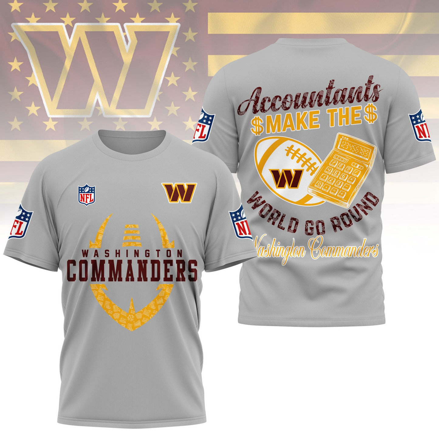 WC Premium NFL Accountant Pride Fan 3D Shirt DDT CTND