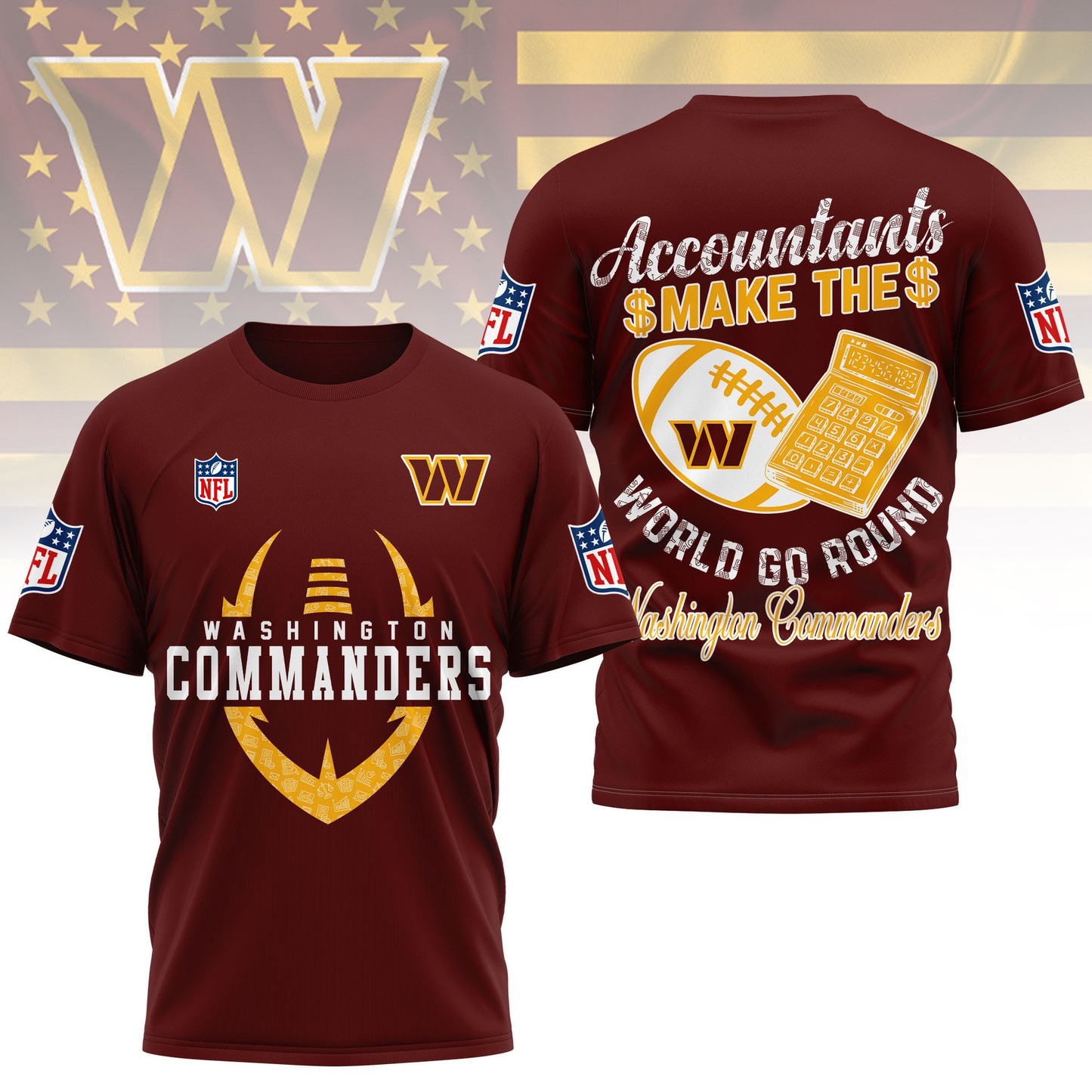 WC Premium NFL Accountant Pride Fan 3D Shirt DDT CTND