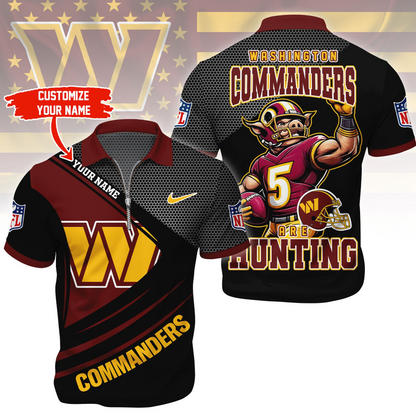 WC Premium NFL Game Day Polo With Zipper Shirt DDT NTL