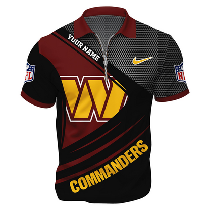 WC Premium NFL Game Day Polo With Zipper Shirt DDT NTL