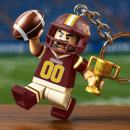 WC Premium NFL Lego No. 1 Team Personalized Key Chain DDT NTL