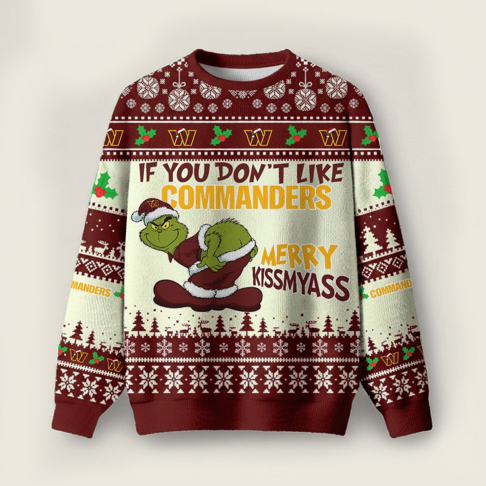 WC Premium NFL Merry Kissmyass Ugly Sweater DDT CTND