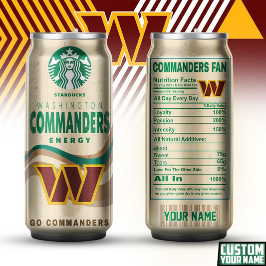 WC Premium NFL Starbucks Energy Can Tumbler DDT  NTL