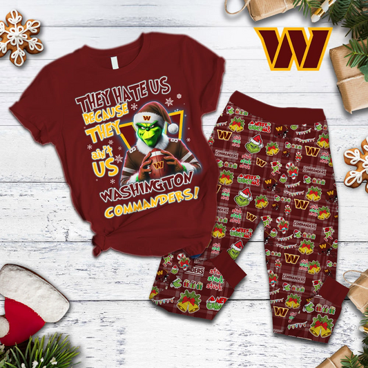 WC Premium NFL They Ain't Us Grinch Pajamas Set DDT CTND