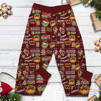 WC Premium NFL They Ain't Us Grinch Pajamas Set DDT CTND