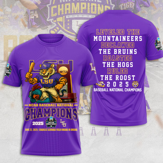 LSU Wins 2025 DI Baseball National Championship V58 Shirt DDT CTND