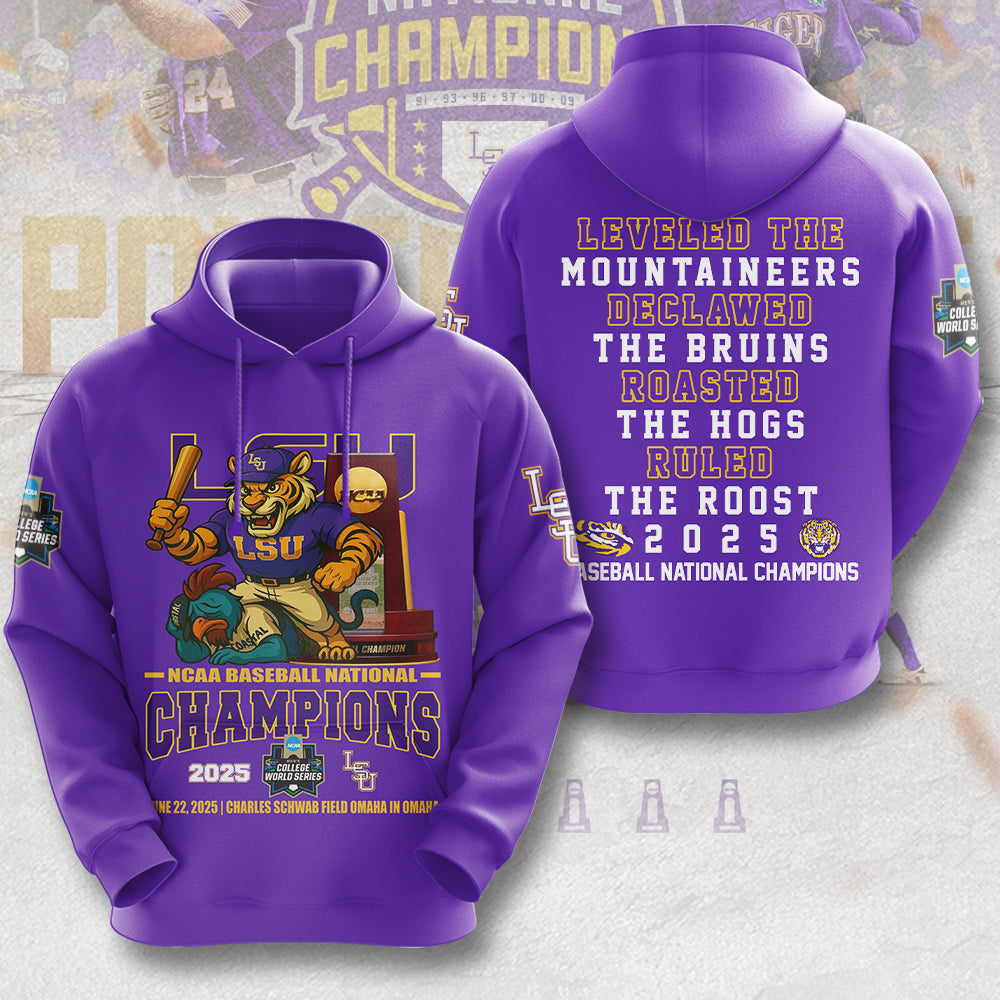LSU Wins 2025 DI Baseball National Championship V58 Shirt DDT CTND