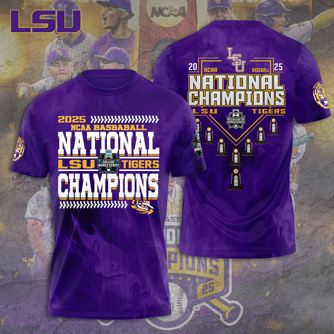 LSU Wins 2025 DI Baseball National Championship V60 Shirt DDT CTND