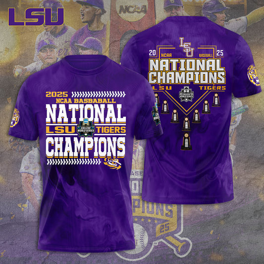 LSU Wins 2025 DI Baseball National Championship V60 Shirt DDT CTND