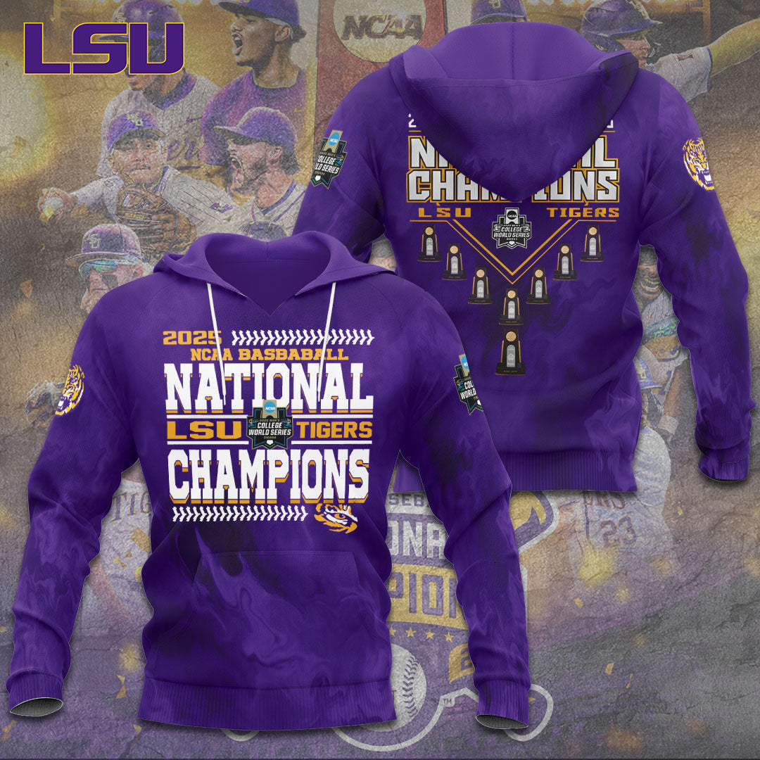 LSU Wins 2025 DI Baseball National Championship V60 Shirt DDT CTND