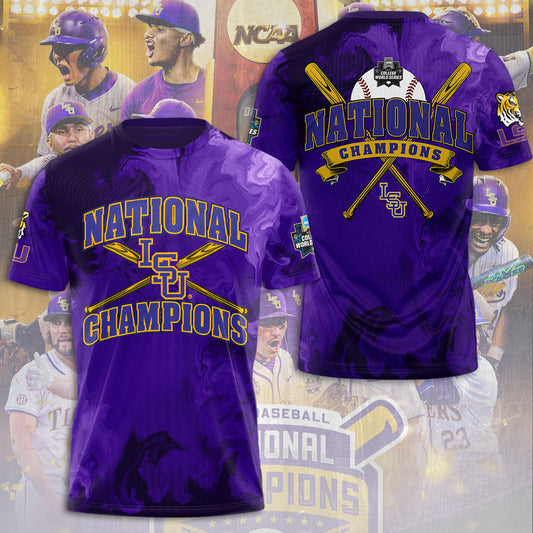 LSU Wins 2025 DI Baseball National Championship V61 Shirt DDT CTND