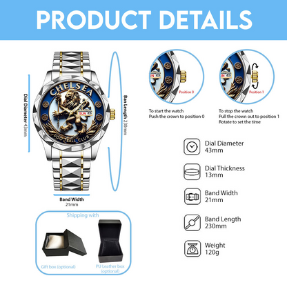 CHE F.C Alloy Luxury Quartz Watch V1 DATND TANTD