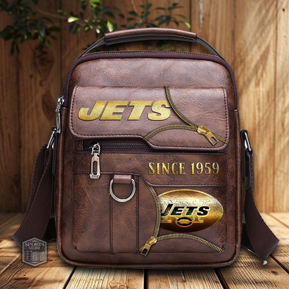 NYJ Premium NFL Leather Handbag DDT TTV