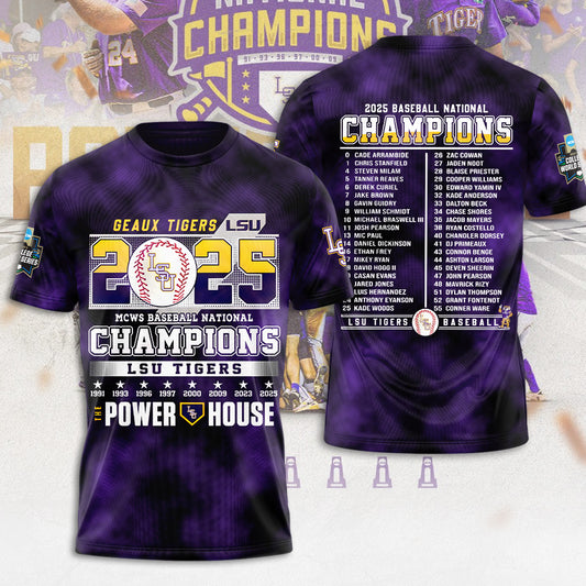 LSU Wins 2025 DI Baseball National Championship V63 Shirt DDT CTND