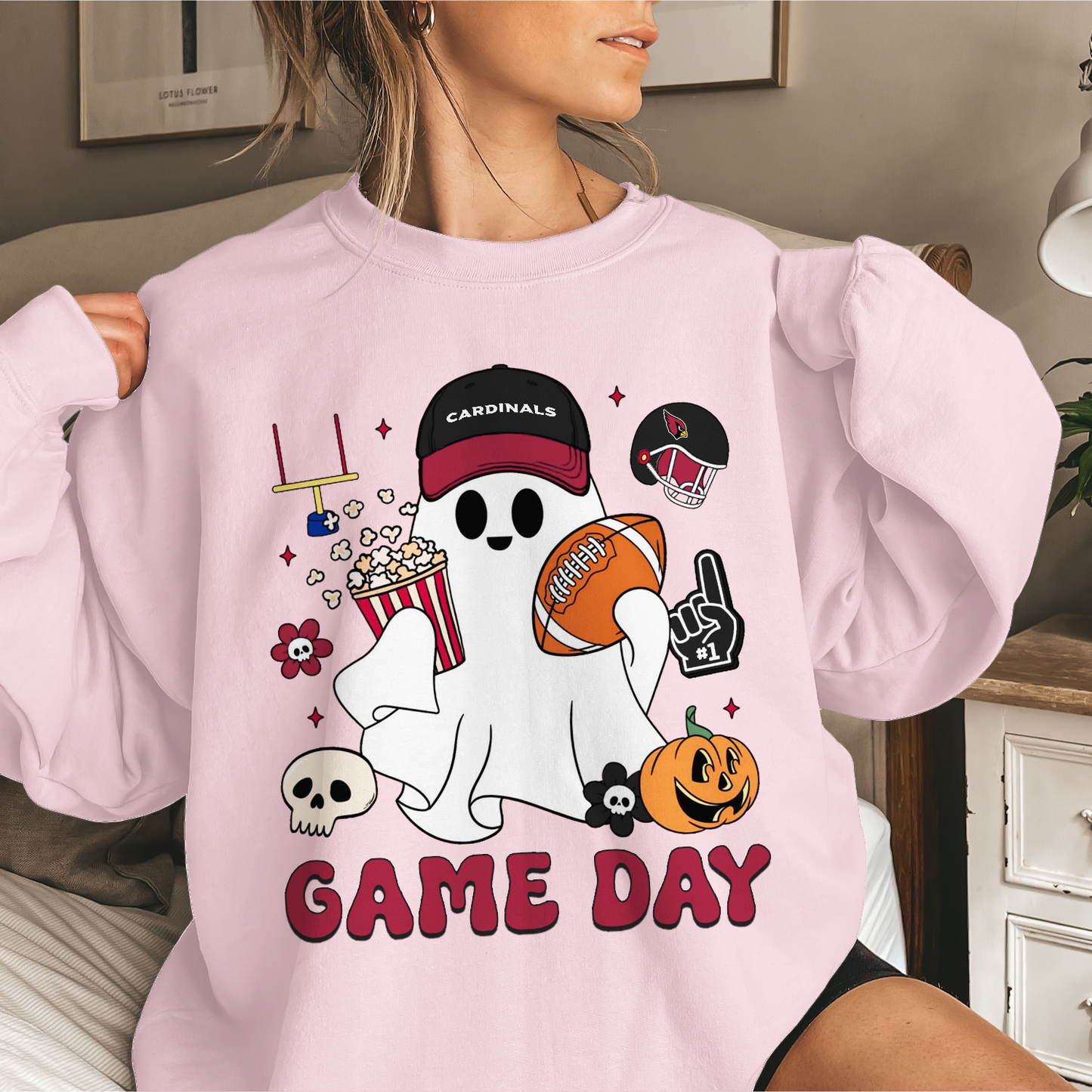 Game Day Football Ghost Sweatshirt DDT NTL