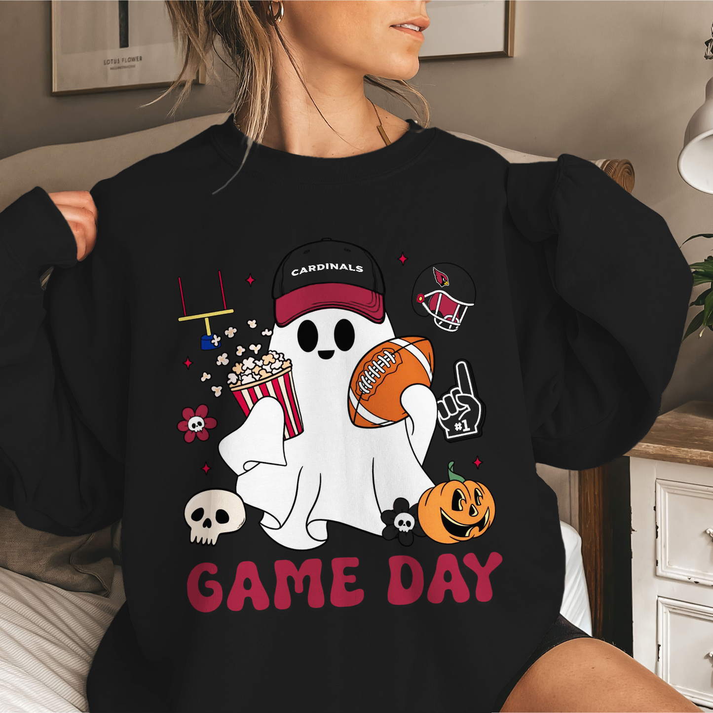 Game Day Football Ghost Sweatshirt DDT NTL
