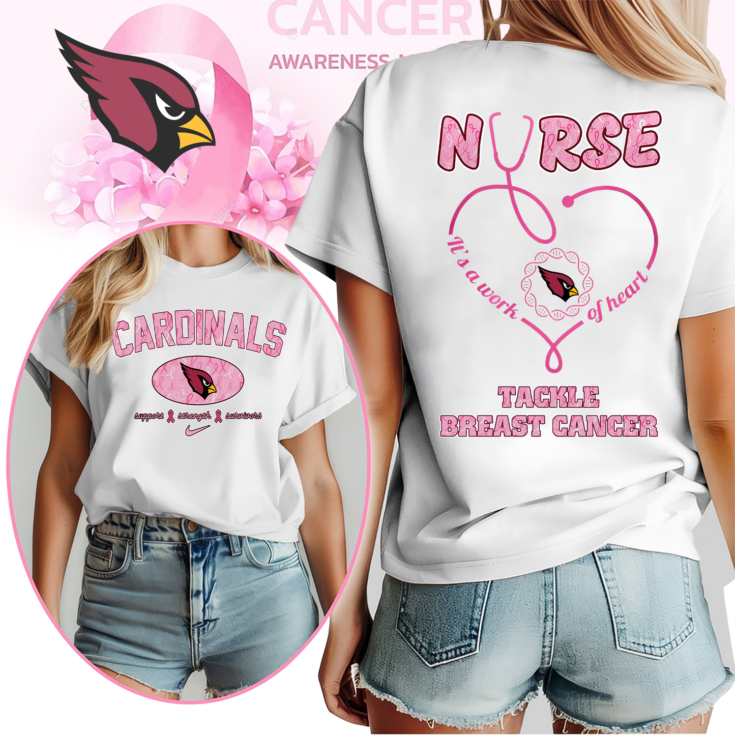 AC Nurse Tackle Breast Cancer 3D Shirt DDT CTND