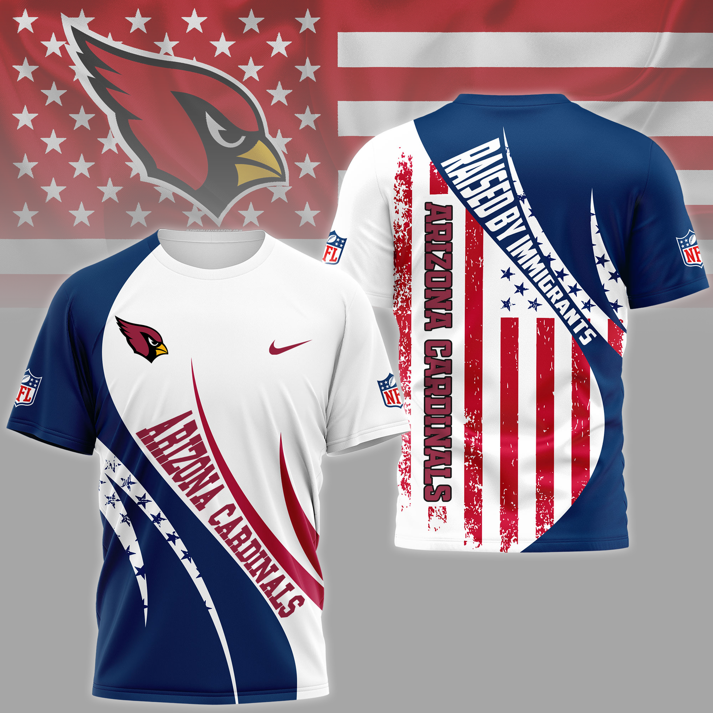 AC Premium NFL Raised By Immigrants 3D Shirt DDT NTL