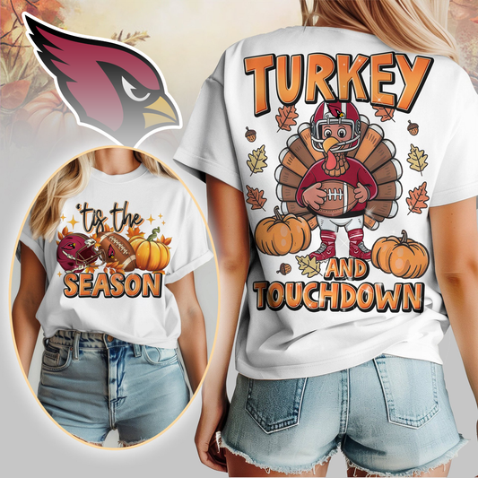 AC Premium NFL Turkey and Touchdown Women's Shirt DDT NTL