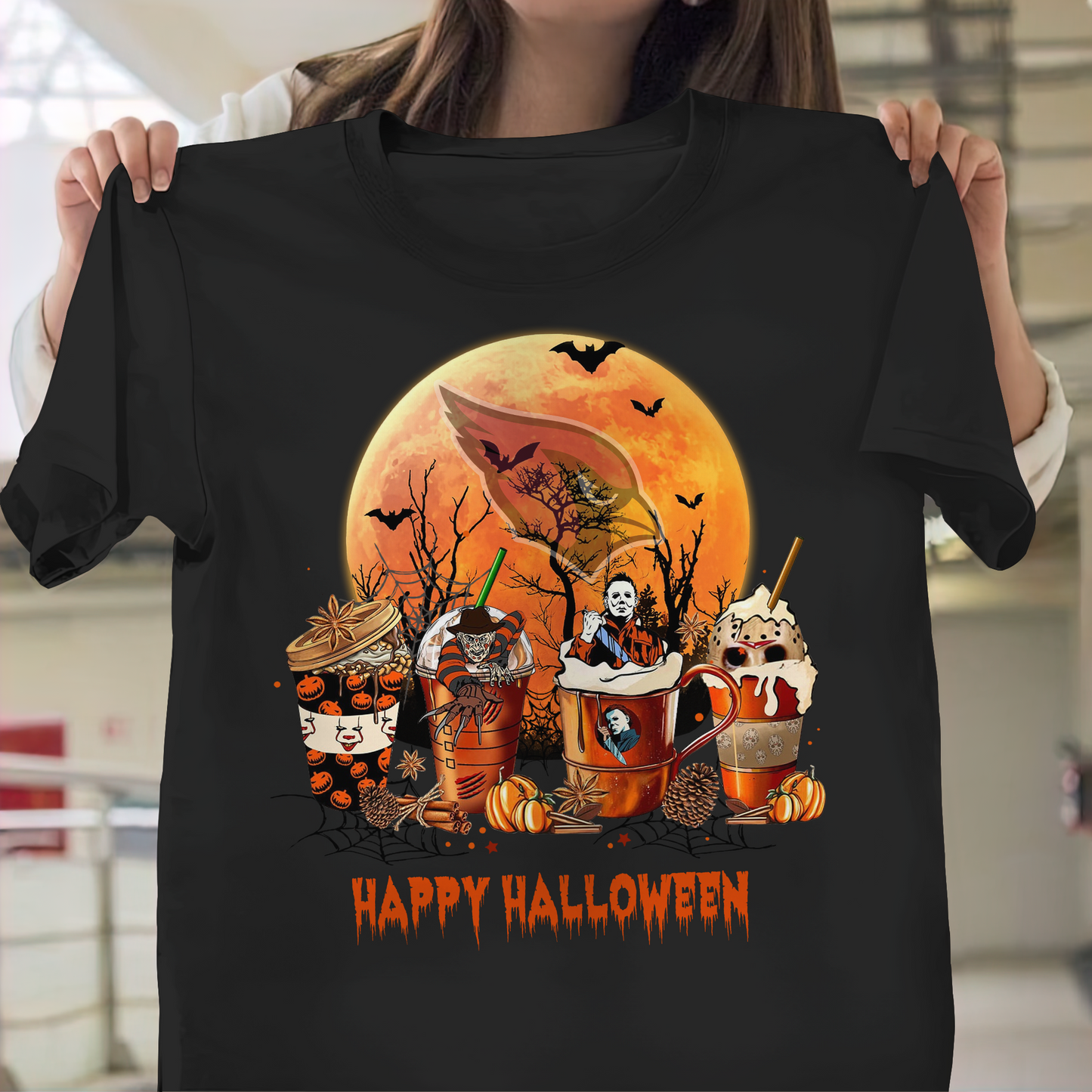 AC x NFL Premium Happy Halloween Shirt DDT NTL