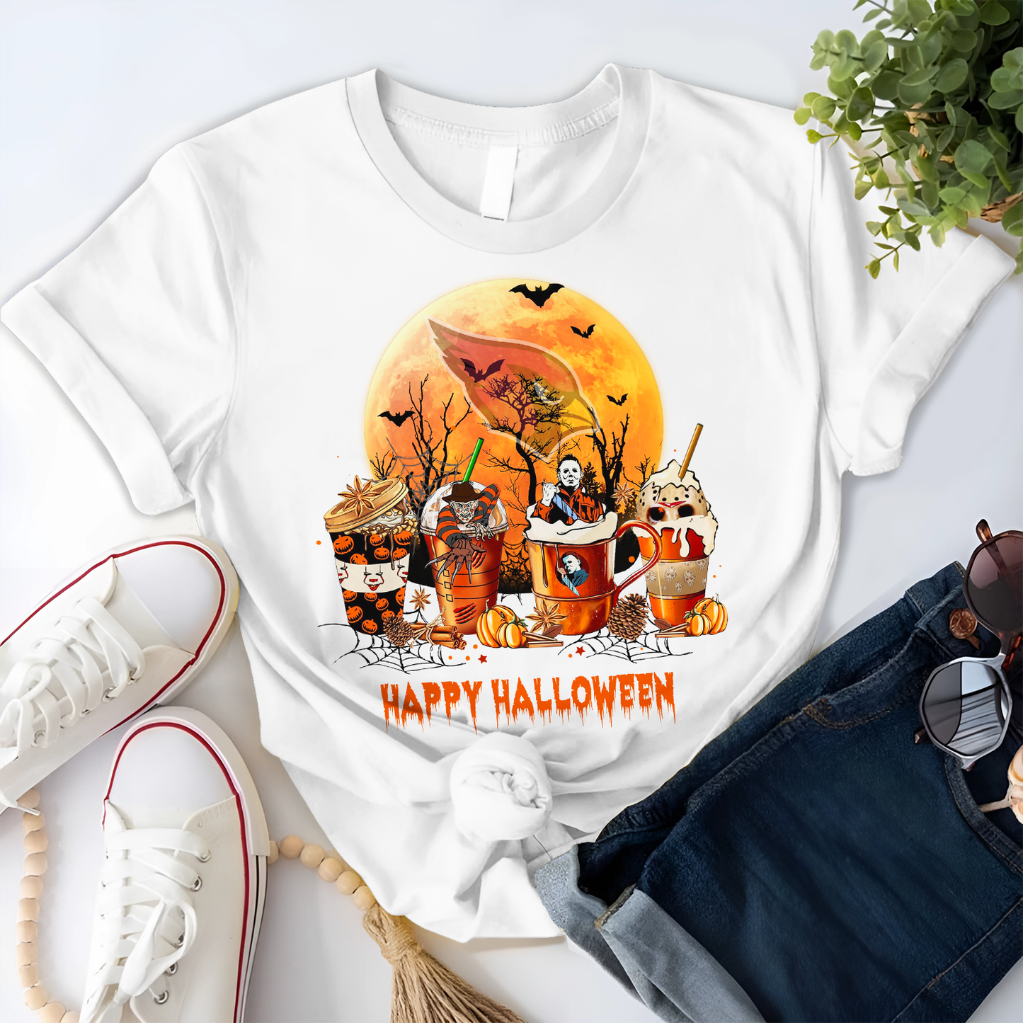 AC x NFL Premium Happy Halloween Shirt DDT NTL