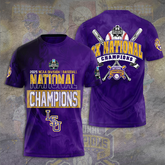 LSU Wins 2025 DI Baseball National Championship V64 Shirt DDT CTND
